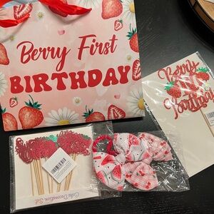 First Birthday Berry Party Supplies